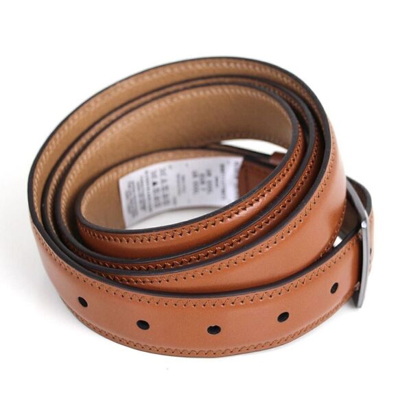 River Island TAN BROWN GENUINE LEATHER 1 1/8"Wd CASUAL DRESS BELT Sz 50 (D24 - Picture 7 of 14